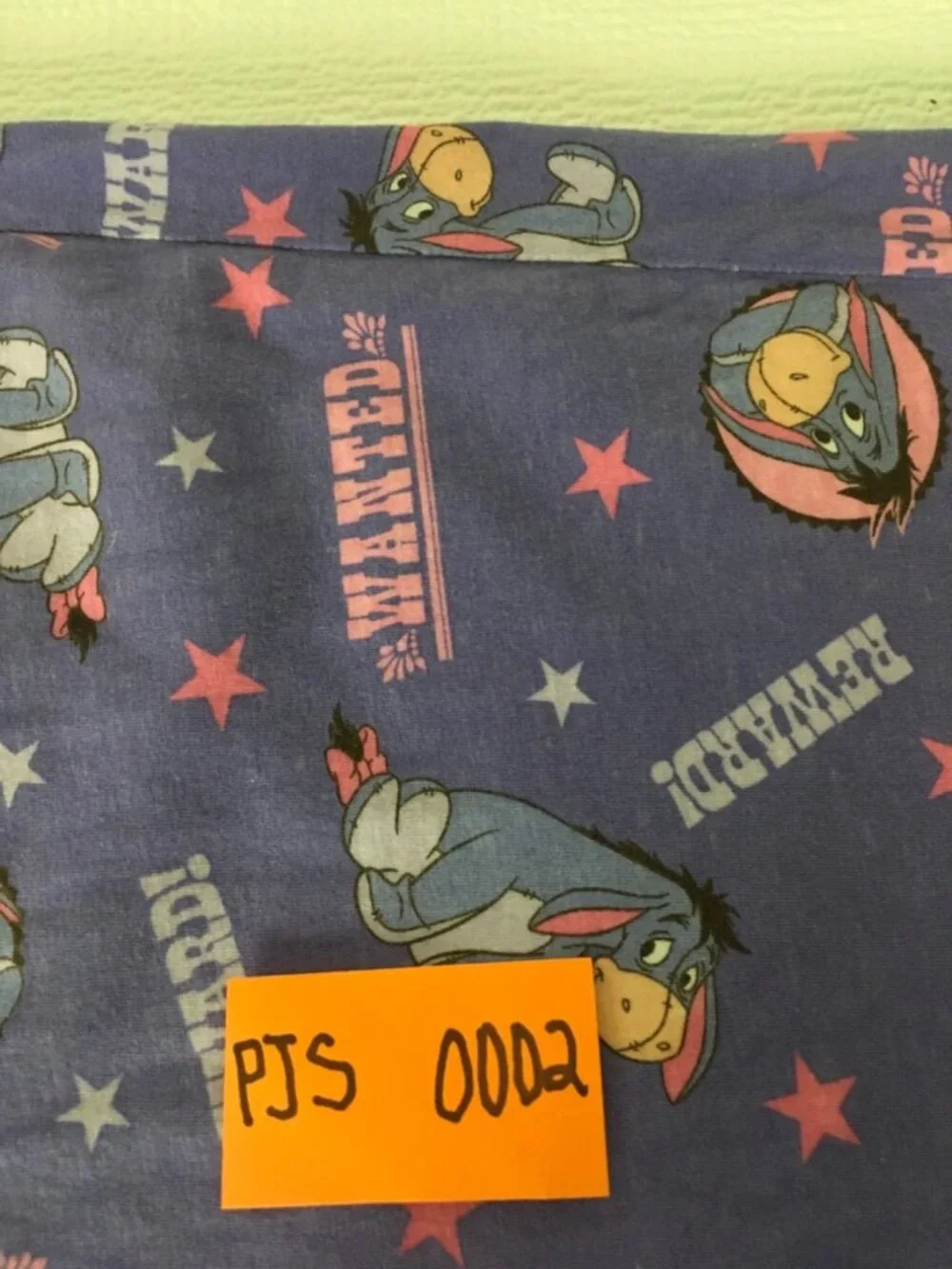 Disney Capri PJ Bottoms Size XL Purple with Eeyore Wanted Reward Elastic Waist - Picture 13 of 13
